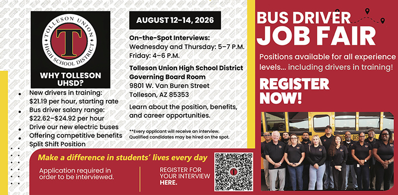 Bus Driver Job Fair flyer