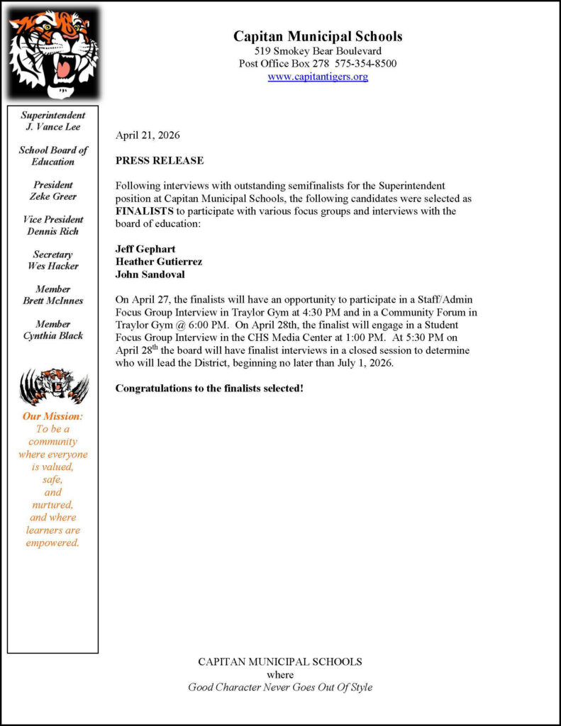 4-21-26 Finalist Press Release