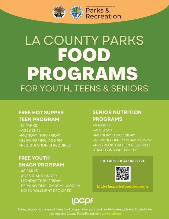 Parks Food Program Flyer - English