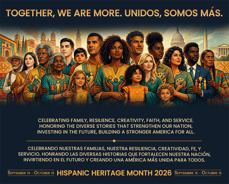 CELEBRATING FAMILY, RESILIENCE, CREATIVITY, FAITH, AND SERVICE.
HONORING THE DIVERSE STORIES THAT STRENGTHEN OUR NATION,
INVESTING IN THE FUTURE, BUILDING A STRONGER AMERICA FOR ALL.