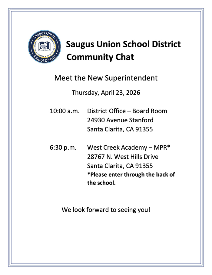 Meet the Superintendent Flyer