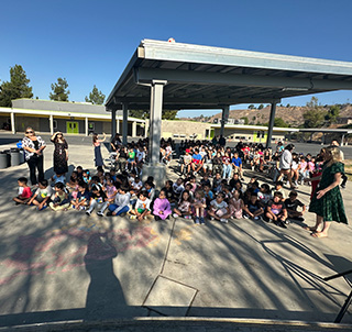 Group photo of students outside