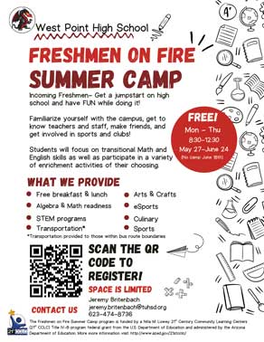 2026 Summer Camp flyer
