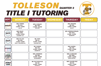 Title I Tutoring Schedule