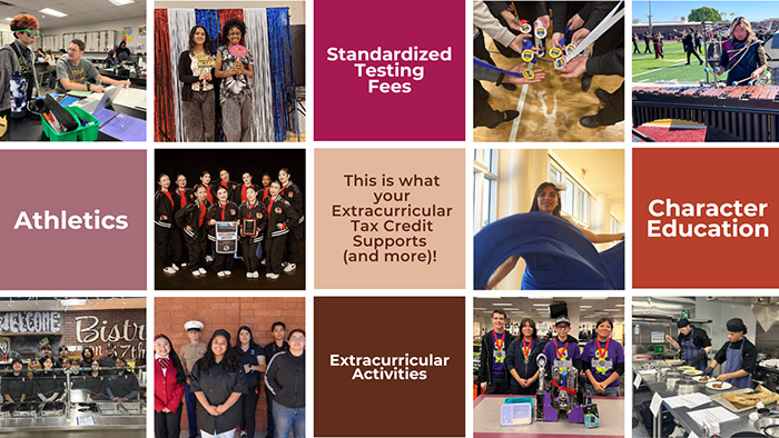 This is what your extracurricular tax credit supports and more! Athletics, standardized testing fees, extracurricular activities, character education