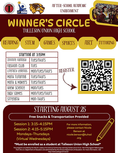 Tolleson Union High School Winner's Circle flyer