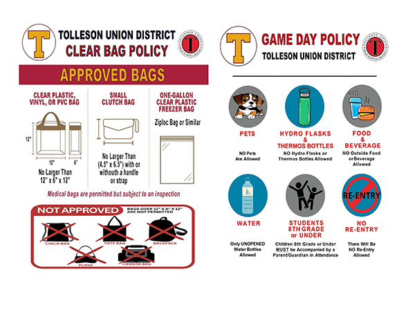 TUHS game day policies