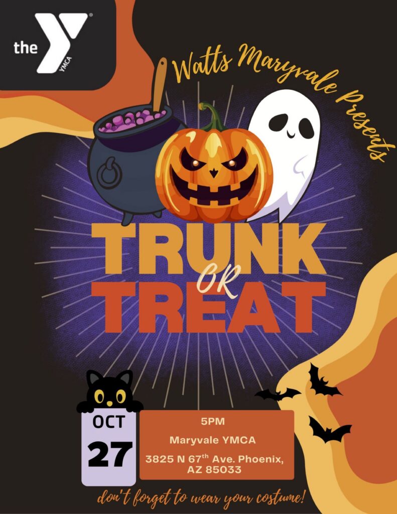 Watts Maryvale Presents Trunk or Treat flyer
