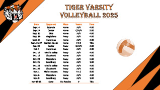 Varsity Volleyball Schedule