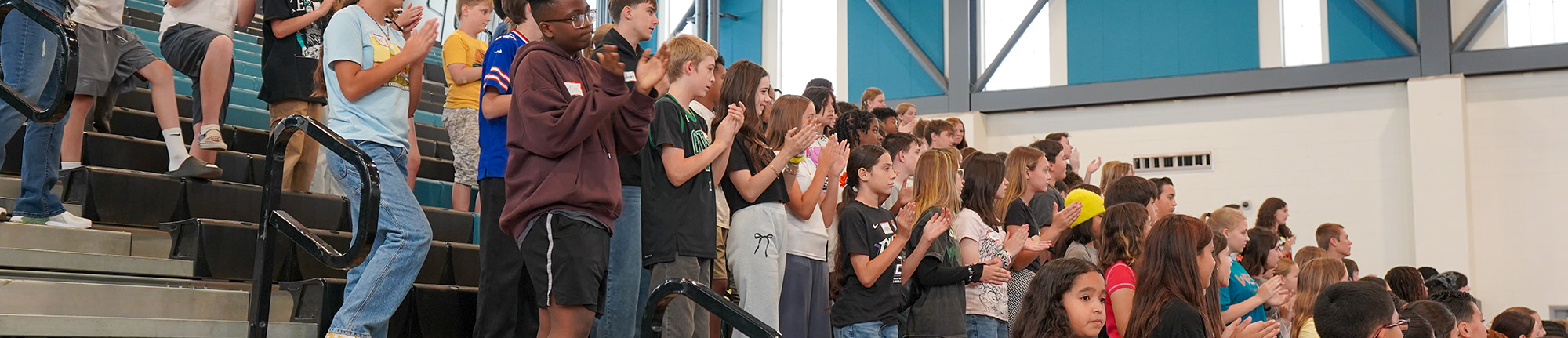 Students cheering in the stands