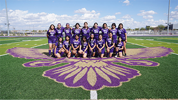 Girls sports team on the field