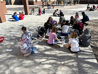 Students playing on the playground