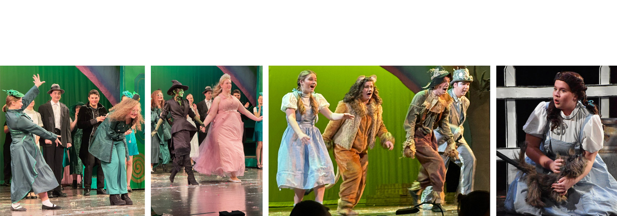 Photo collage from The Wizard of Oz student production