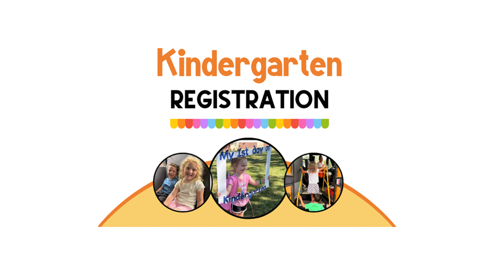 Kindergarten Registration with photo collage of happy students