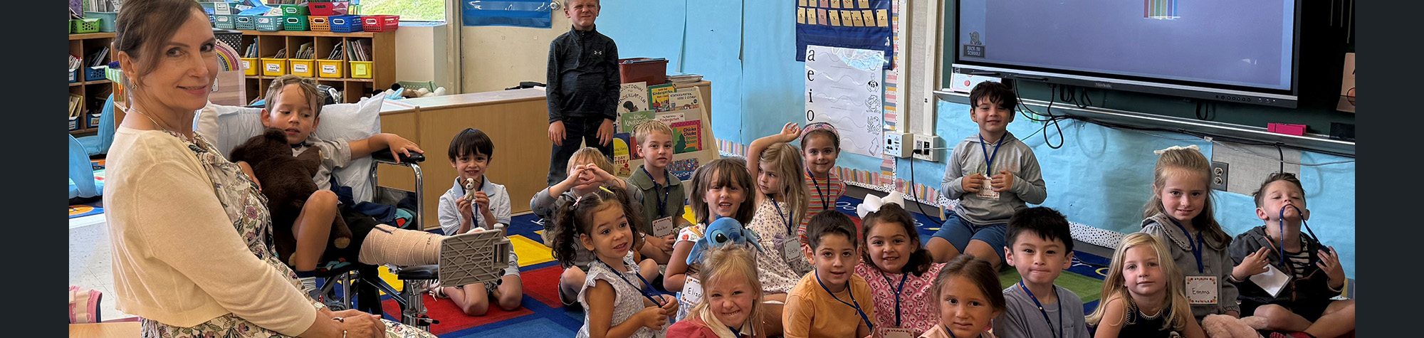 Teacher and students in a classroom