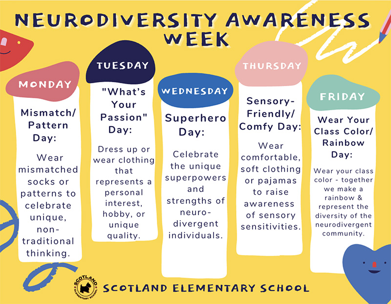 Neurodiversity Awareness Week flyer