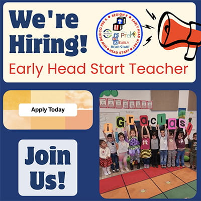 We're Hiring! Early Head Start Teacher - Apply Today - Join Us!