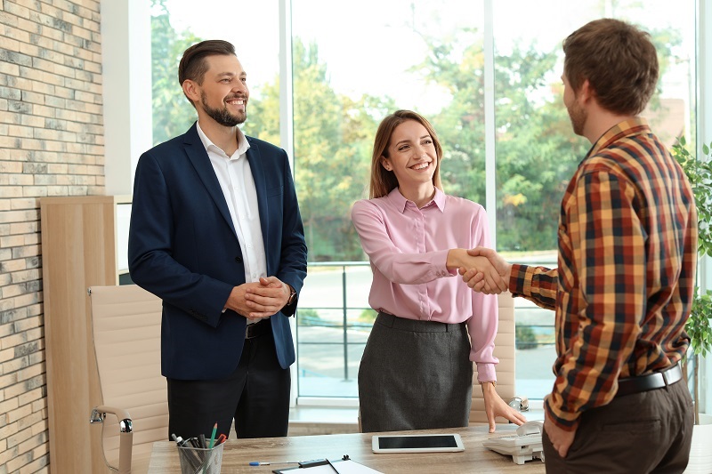 business people shaking hands