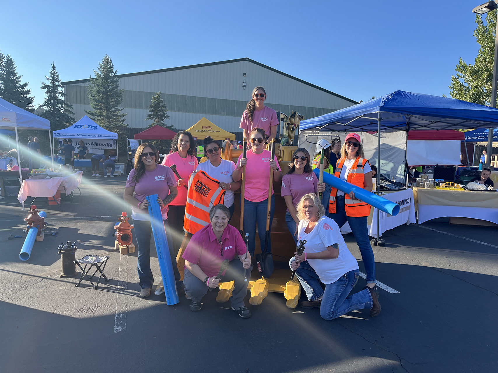 Wide shot of the ladies of BT Construction