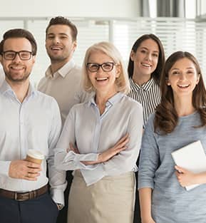 Group of professional team members