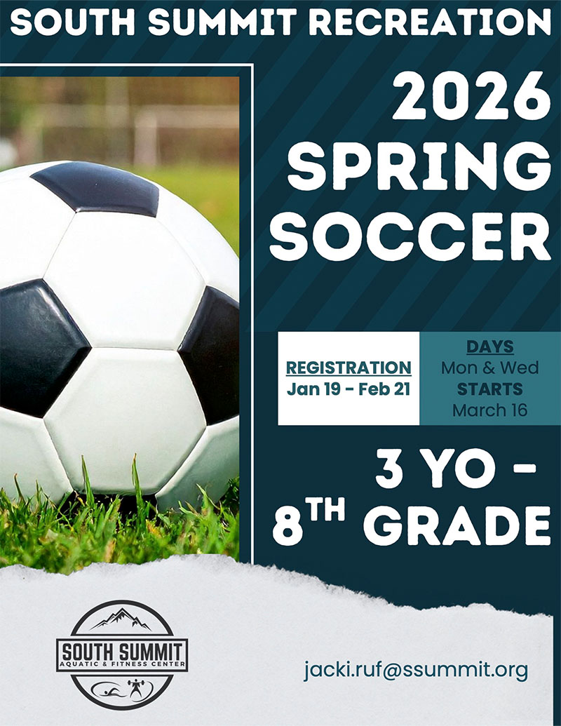 South Summit Recreation - 2026 Spring Soccer flyer