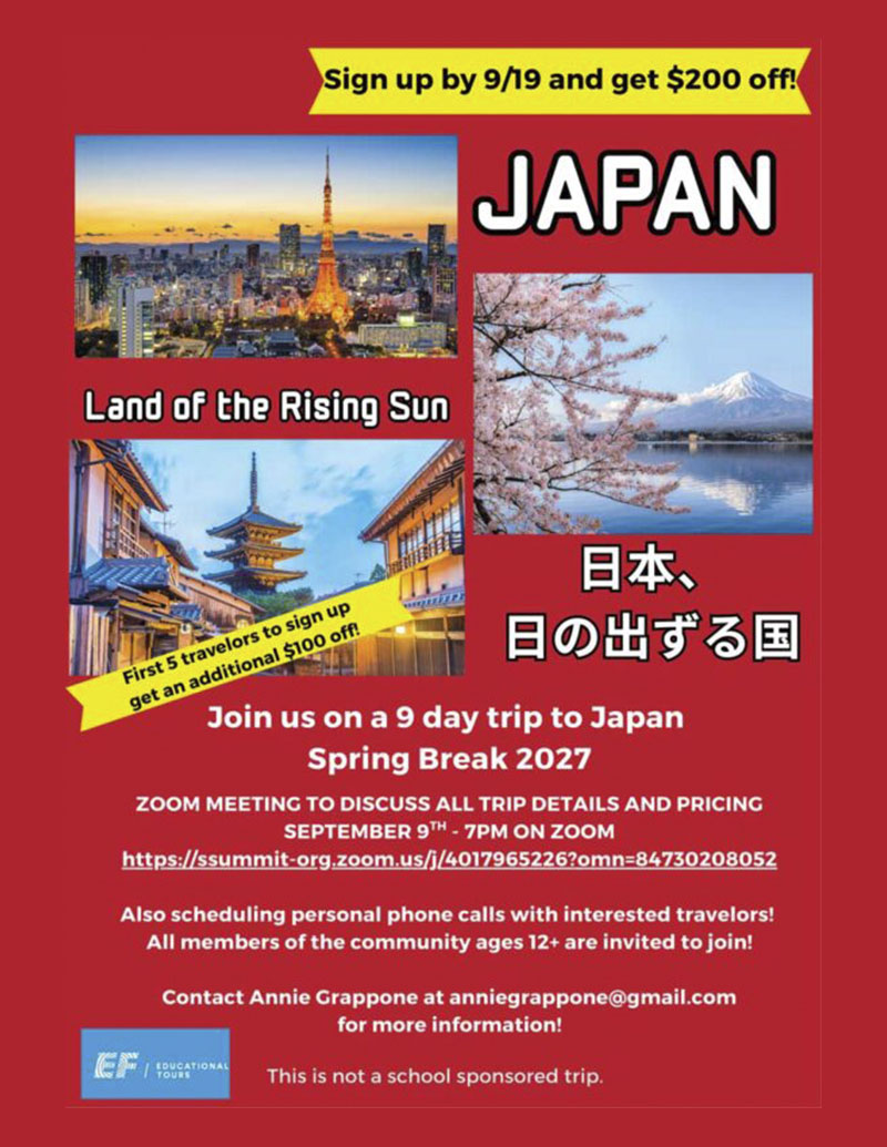 Japan Spring Break flyer