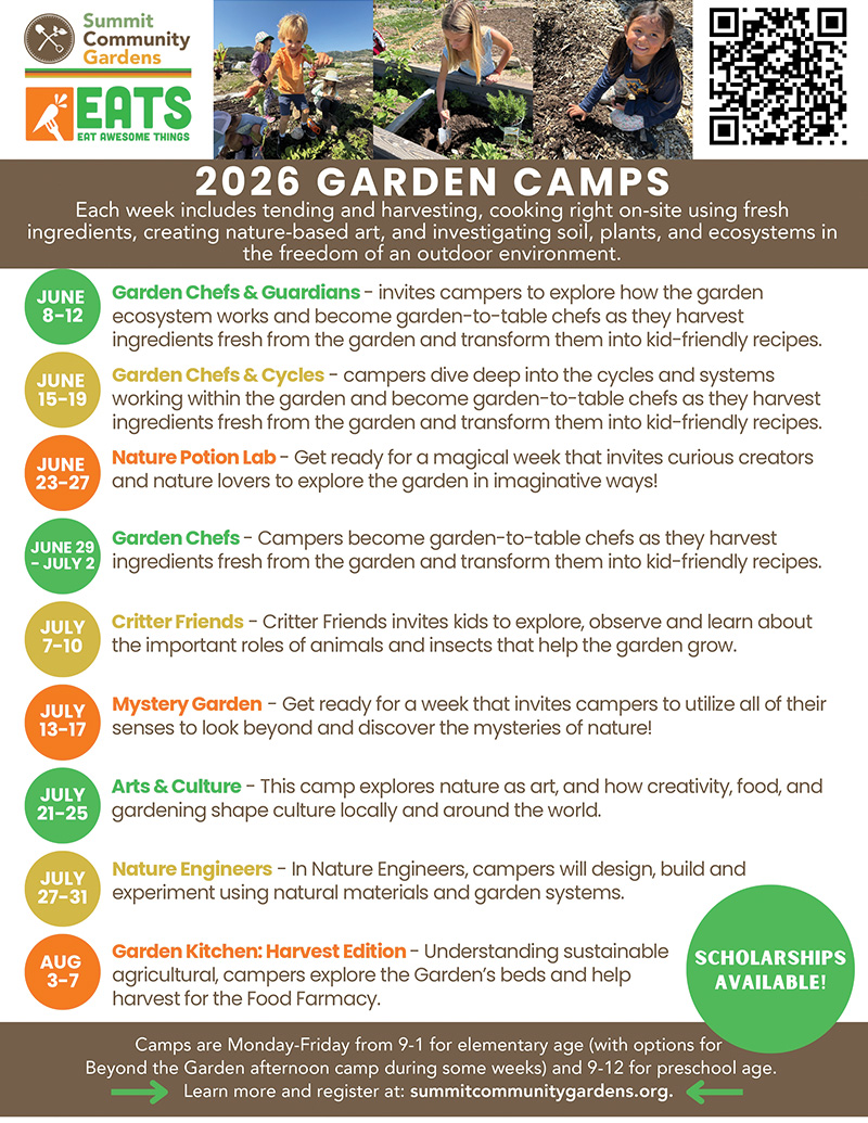 2026 Garden Camps Flyer