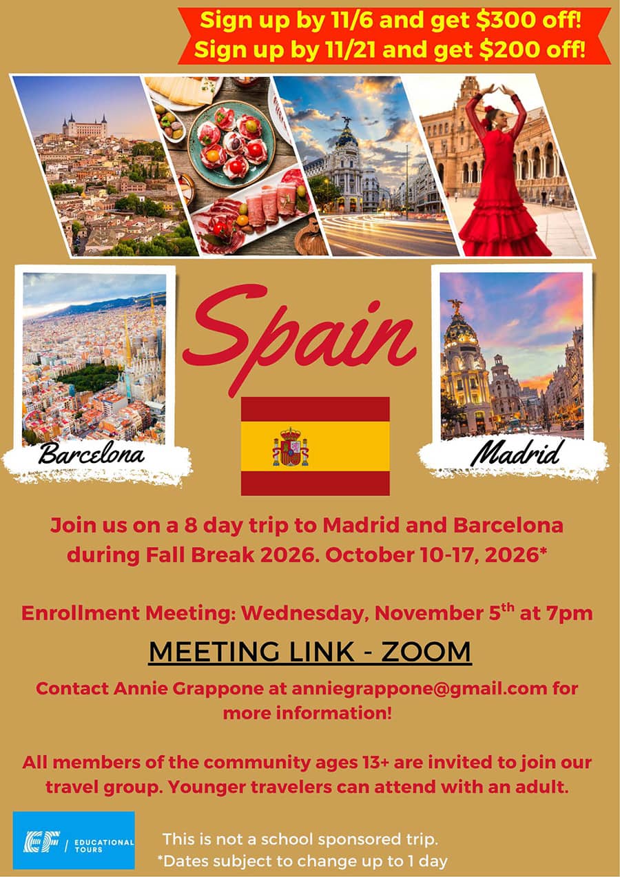 Spain Trip flyer