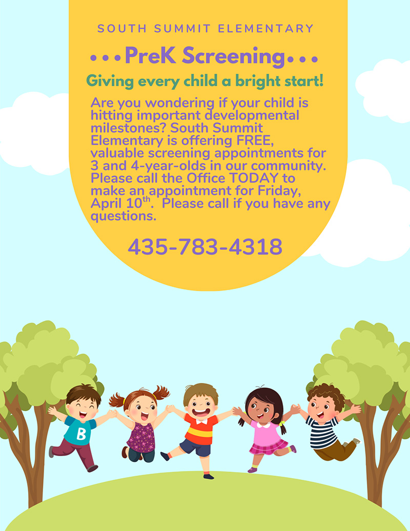 PreK Screening flyer