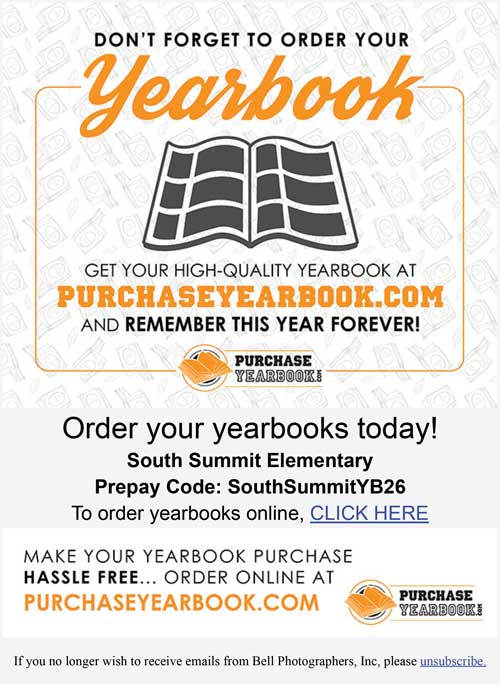 Yearbook Orders 2025 flyer