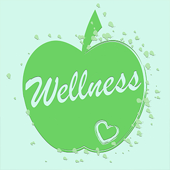 Wellness on a green apple