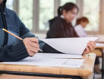 student working