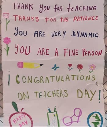 Poster written for teachers