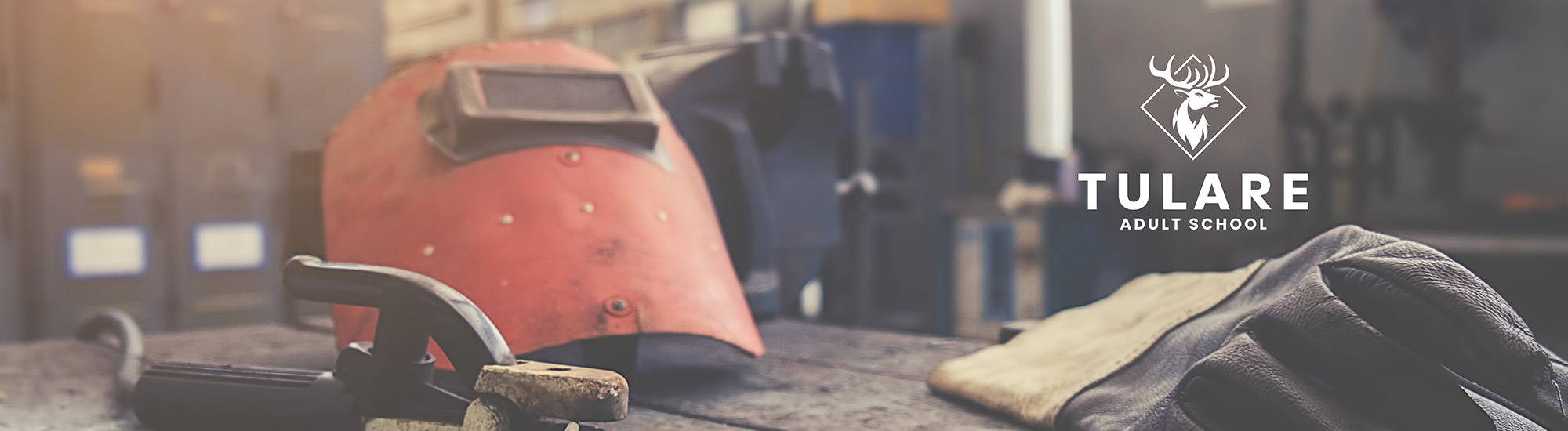 welding supplies and Tulare Adult School logo