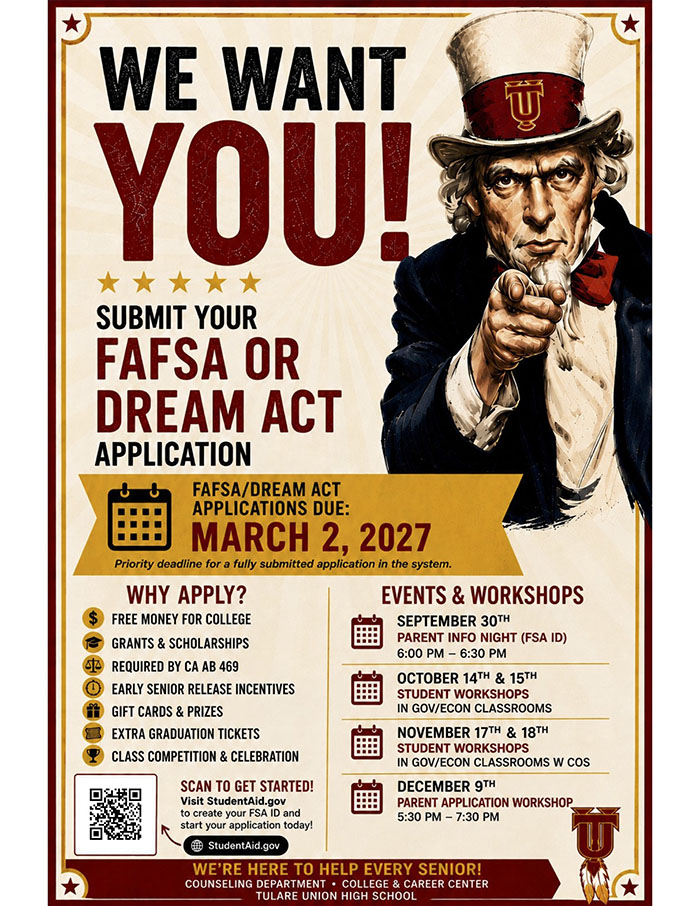 FAFSA or Dream Act Application flyer