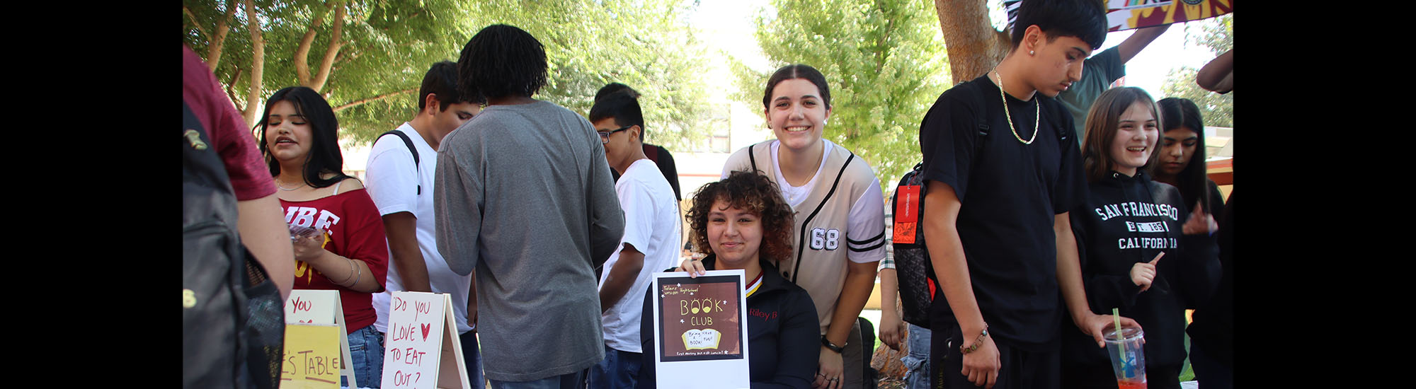 Club members outside showcasing club options