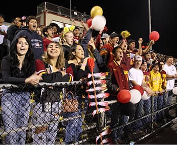 students watching a game