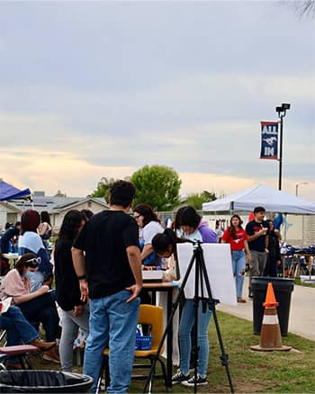 Students at a carnival
