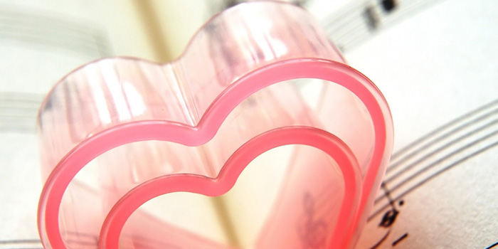 Heart on top of musical notes