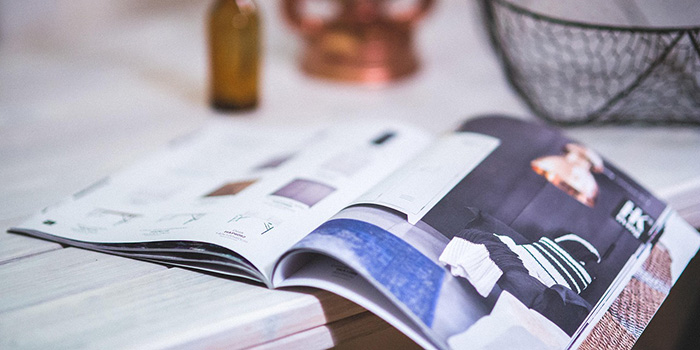 An open magazine
