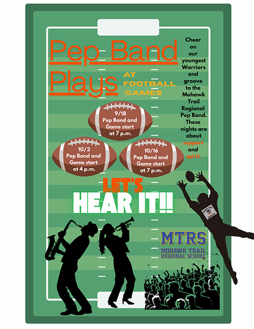Pep Band plays at football games!