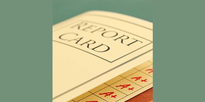 Report Card with A+ grades