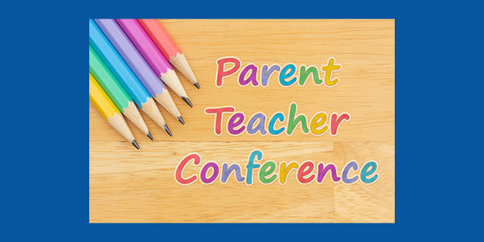 pencils next to the words Parent Teacher Conference