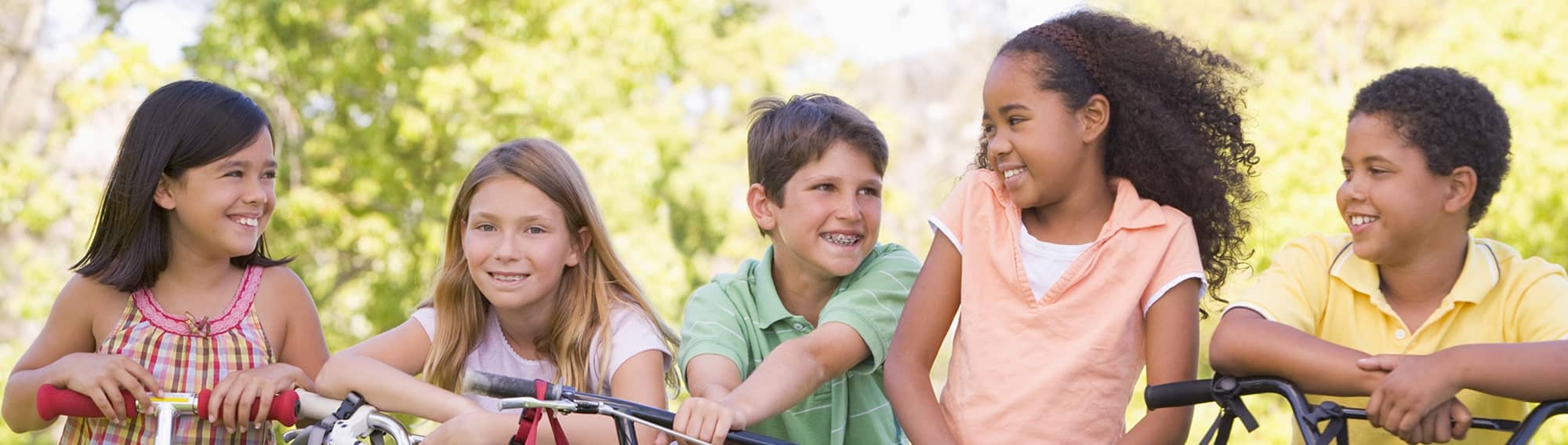 Elementary students outside Elementary students outside