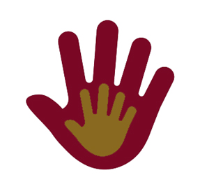Drawing of big and little hands