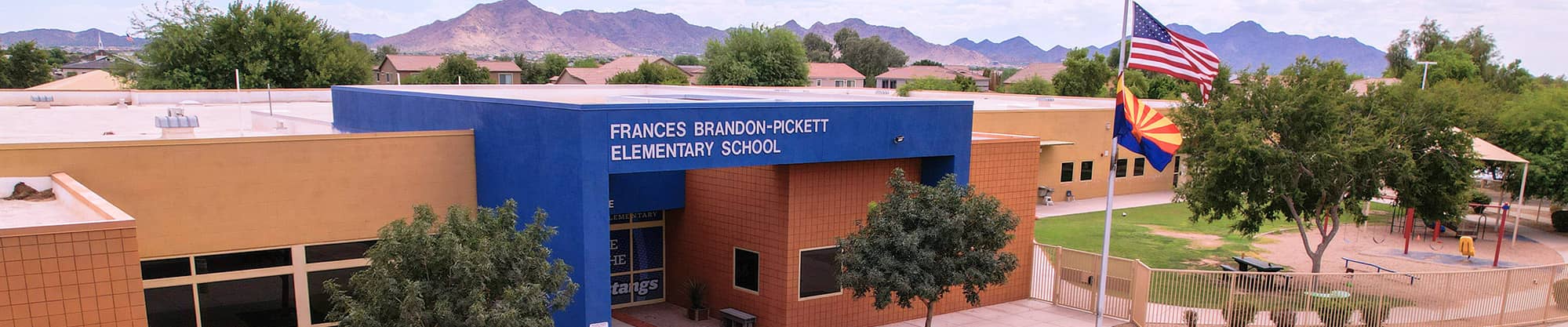 Front view of Frances Brandon-Pickett Elementary School