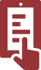 List with hand pointing icon