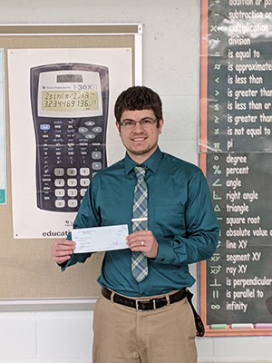 Mr. Christian Sevinsky from Port Allegany High School recently received his PARSS grant. 