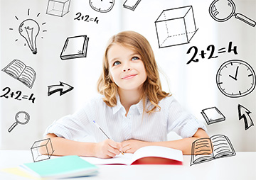 Student thinking about school
