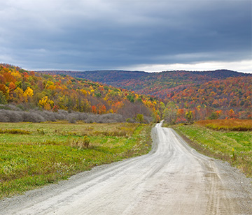 Pennsylvania road in autumn
